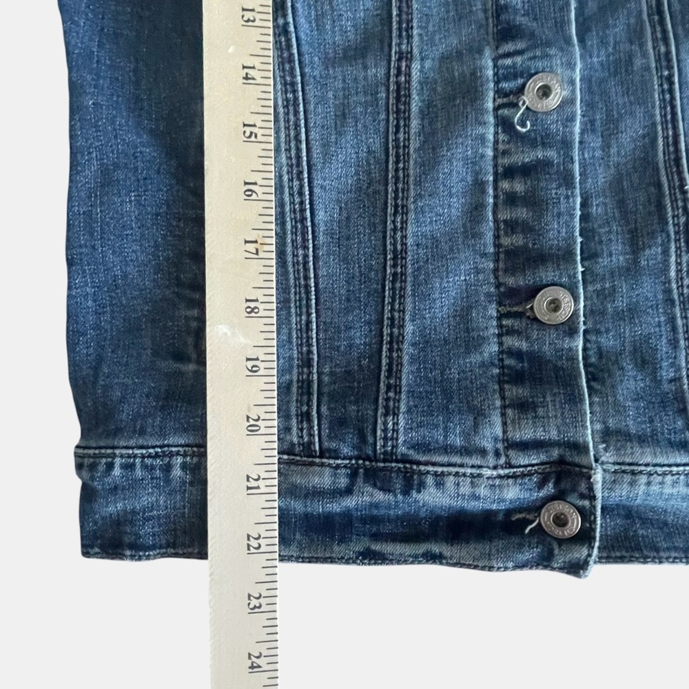 Stetson Denim Trucker Jacket Womens Small Western Southwestern Aztec Embroidered - Picture 9 of 12